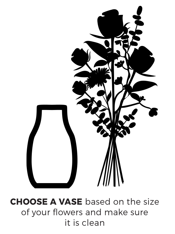 choose a vase suitable for your flower arrangement