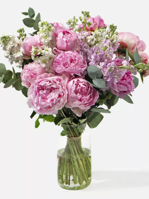 British flowers, Uk grown, bouquet arrangement of peonies, Summer British bouquet