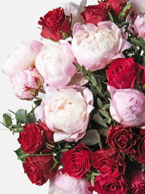 British flowers, British pink Peonies, British roses, Summer British bouquet